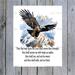 Isaiah 40:31 Wait Upon The Lord Bible Verse On Watercolor Of A Flying Eagle Vintage Verses 8x10 Wall Art Printable Digital Download DIY 
